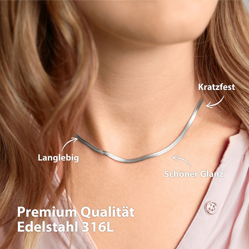 BonnySnake slangenketting zilver