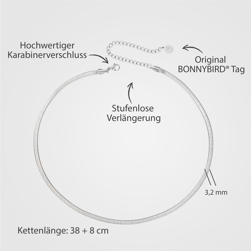 BonnySnake slangenketting zilver