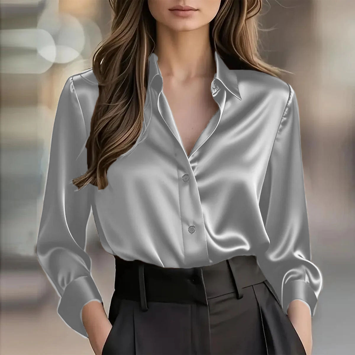 Soho luxe satijnen blouse voor dames