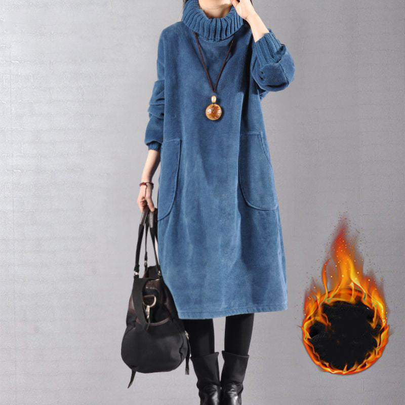 Cocoon Winter-Strickkleid