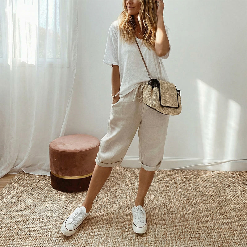 Lina – luchtige, comfortabele capribroek