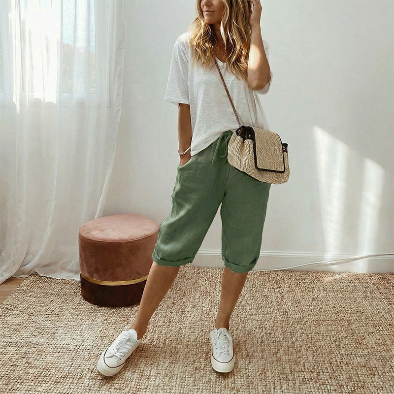 Lina – luchtige, comfortabele capribroek