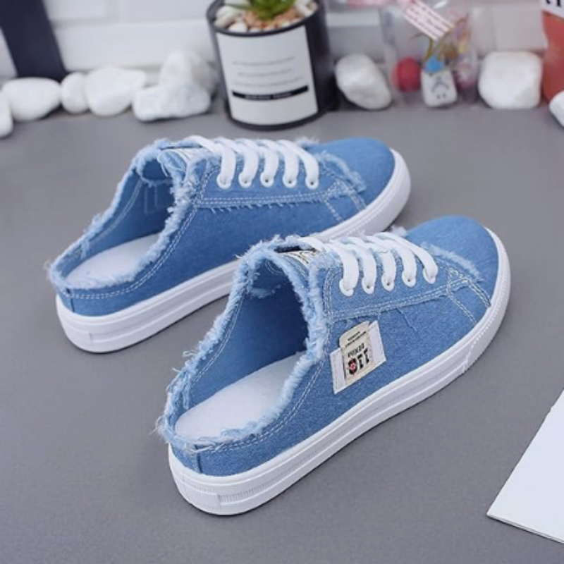 Livia - Muiltjes sneakers gemaakt van denim