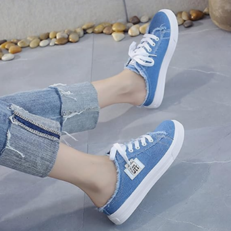 Livia - Muiltjes sneakers gemaakt van denim