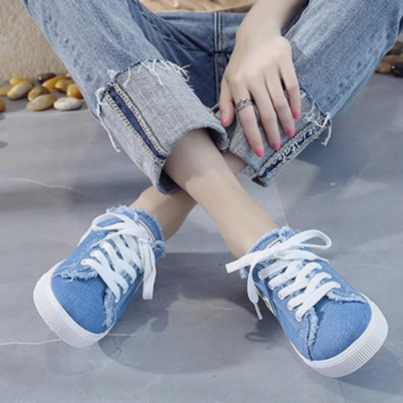 Livia - Muiltjes sneakers gemaakt van denim