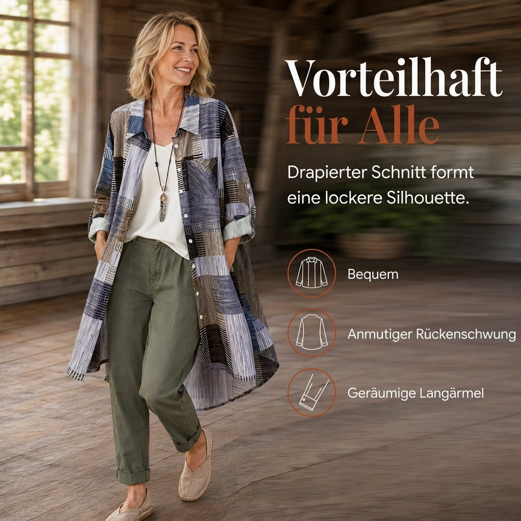 Leni™ | Luftige Karierte Overshirt