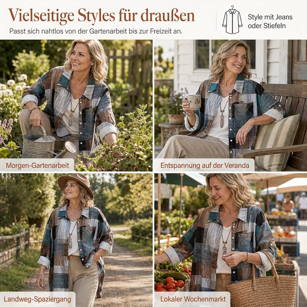 Leni™ | Luftige Karierte Overshirt