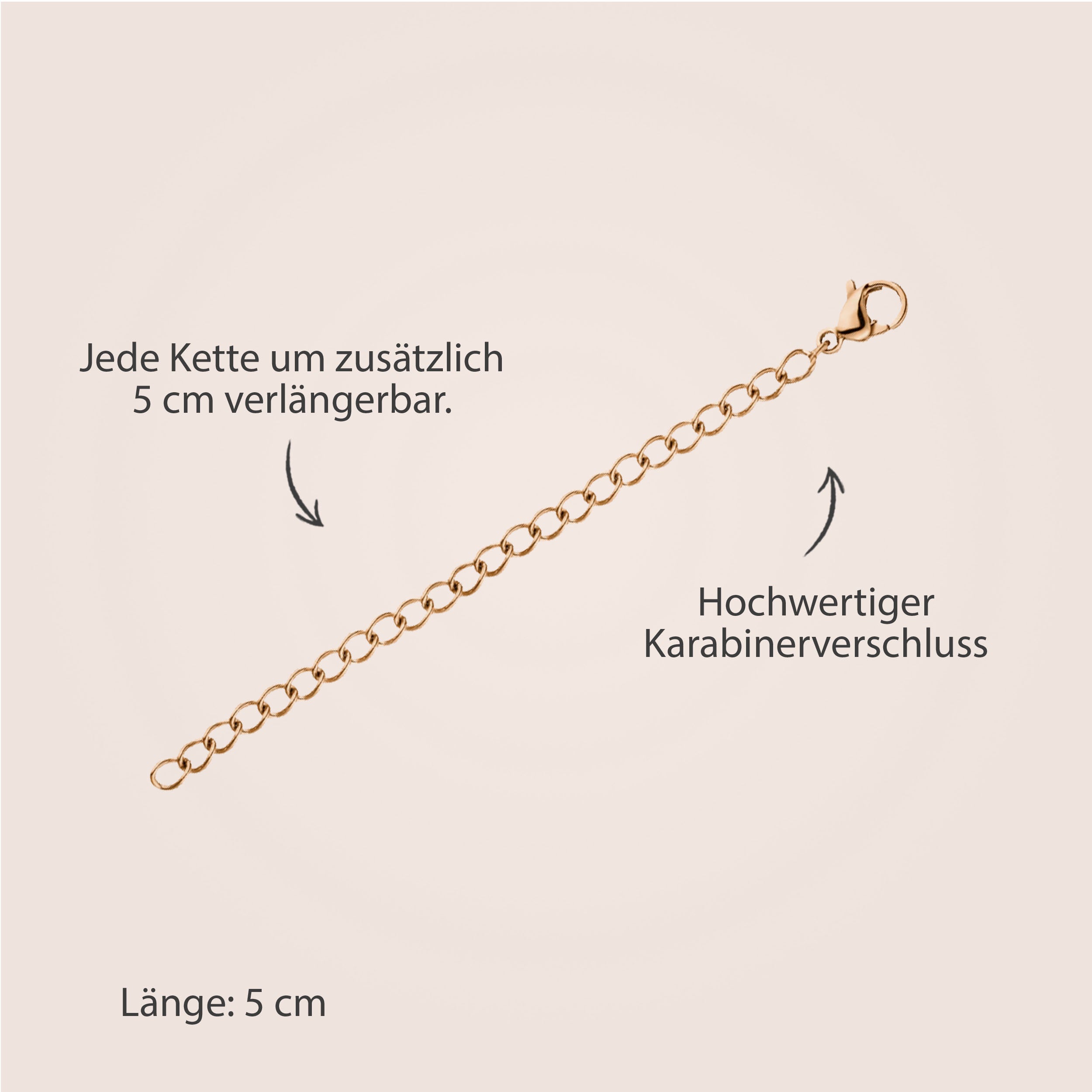 BonnyExtension verlengketting rosé goud