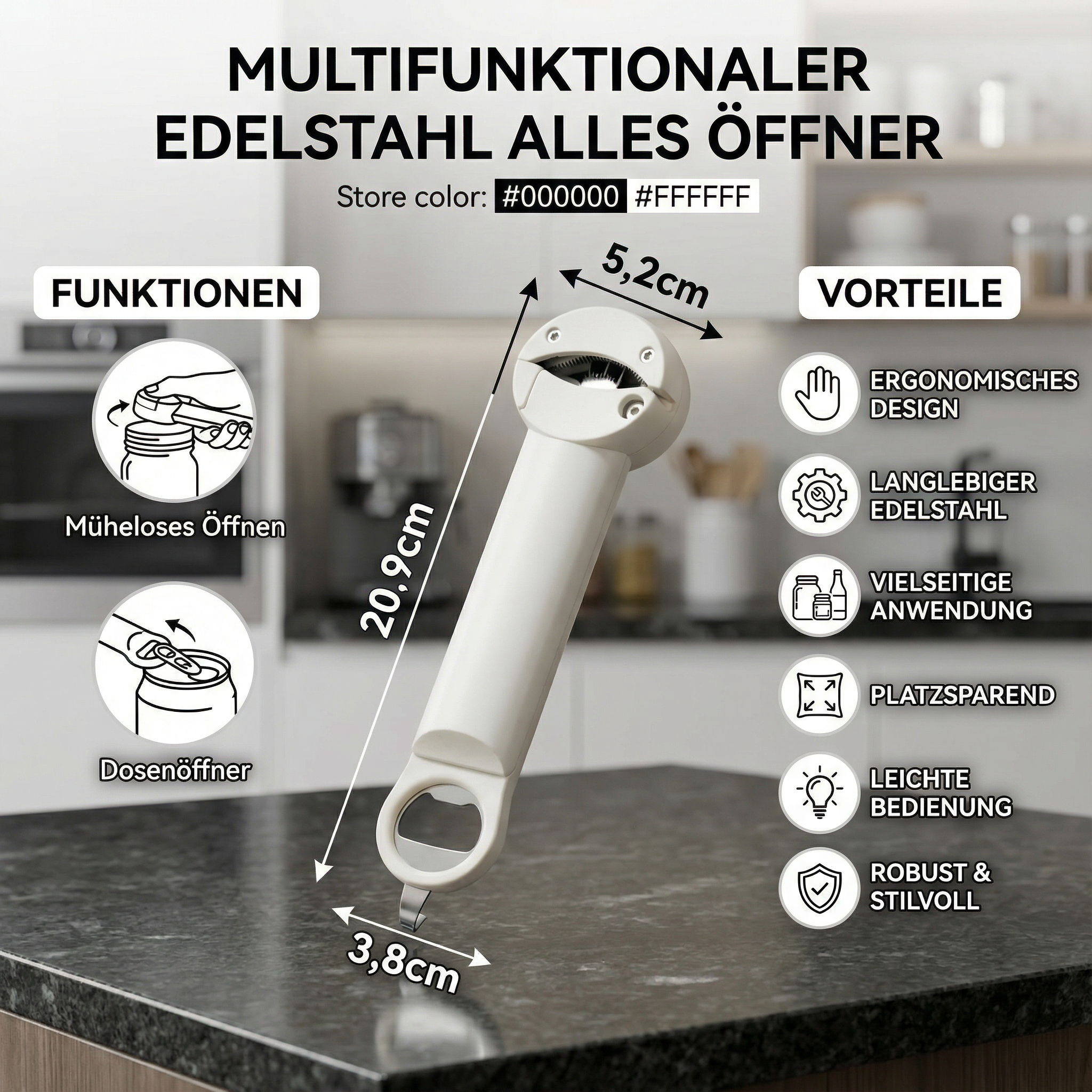 KraftSpar™ Glas- & Flaschenöffner