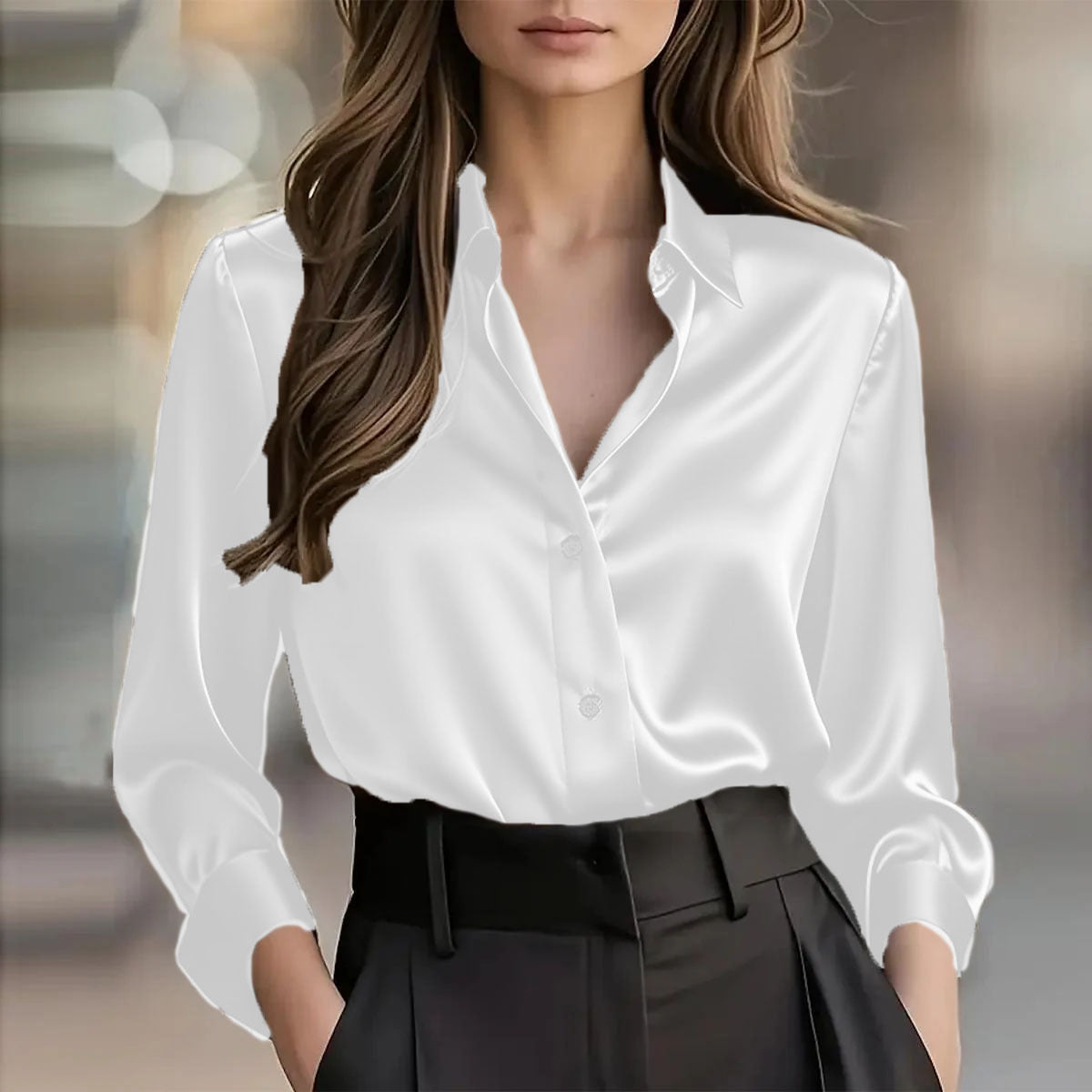Soho luxe satijnen blouse voor dames